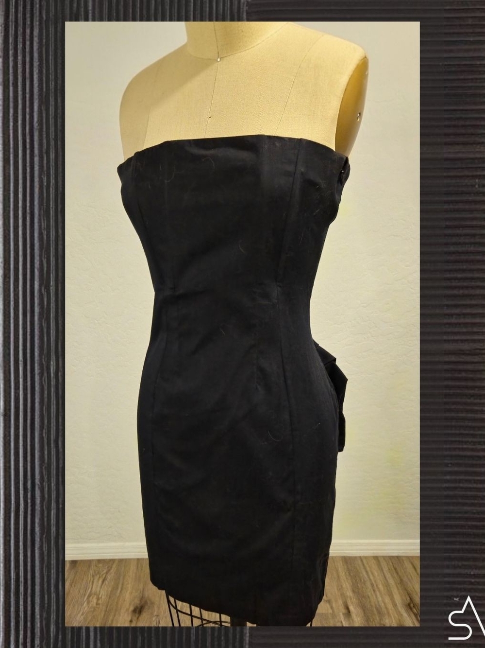 Betsey Johnson Spring '10 Neo-Victorian Punk Strapless Bustle Mini Dress Size 6